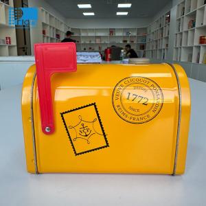 China Mailbox Shape Gift Tin Cans Food Packing Biscuit Storage Box wholesale