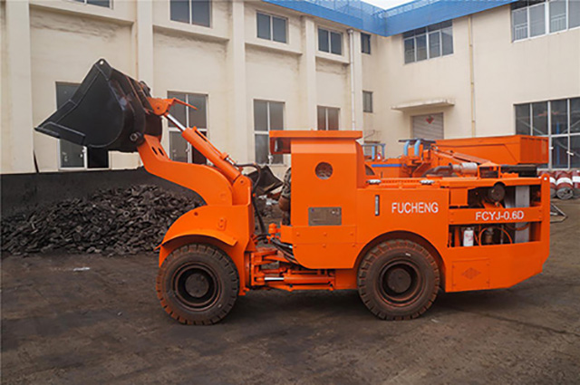 FUCHENG 0.6 m3 /0.75 yd3 Articulated LHD Diesel Underground Mining Loader for Mining