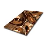 Rose Gold Water Ripple Stainless Steel Sheet 3.0mm Thickness Water Ripple