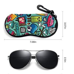China Nylon Zipper EVA Glasses Case Portable 1 Inch Height wholesale