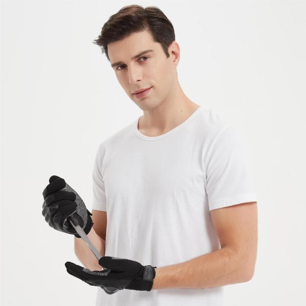 Military Men'S Tactical Leather Gloves Protection Sports Training Anti-Slip