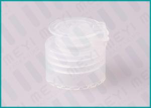 China Transparent 24mm Flip Top Cap / Plastic Bottle Closures For Face Care Products wholesale