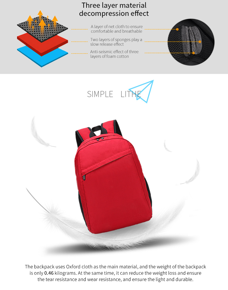 Custom logo fashion middle school students waterproof backpack for kid school bag