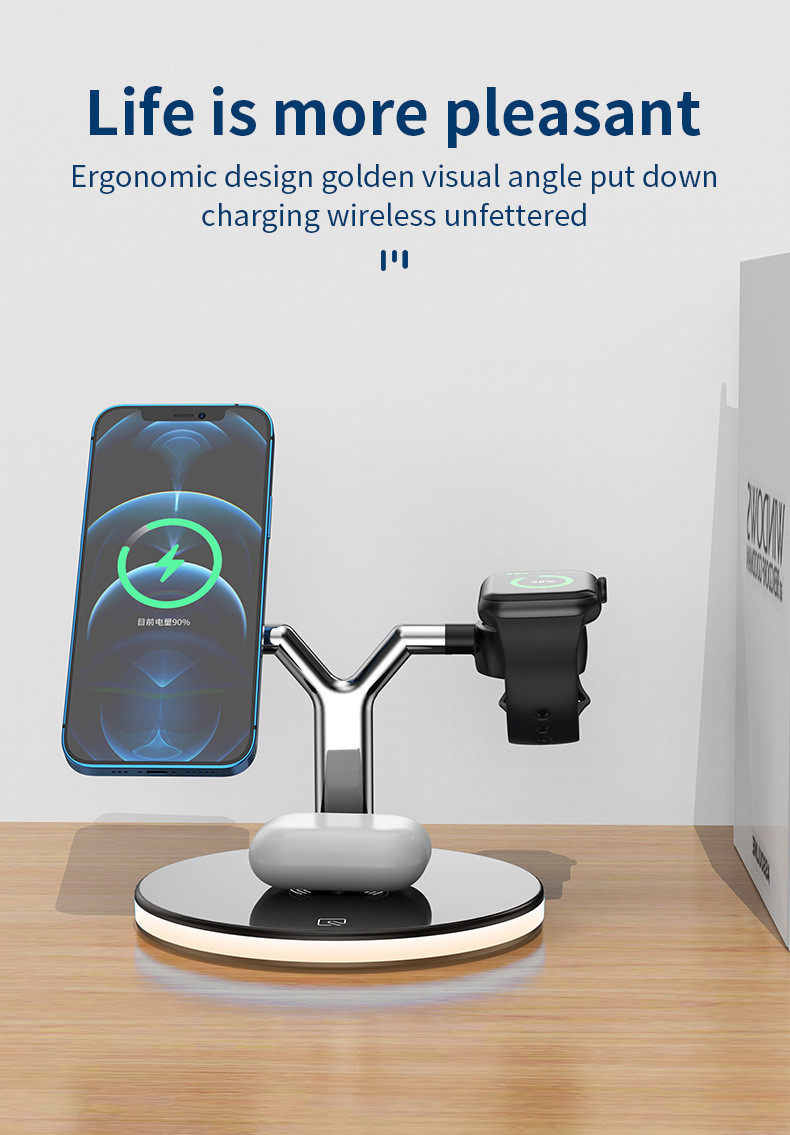 3 In 1 Fast Magnetic Wireless Charger Multifunctional 25W