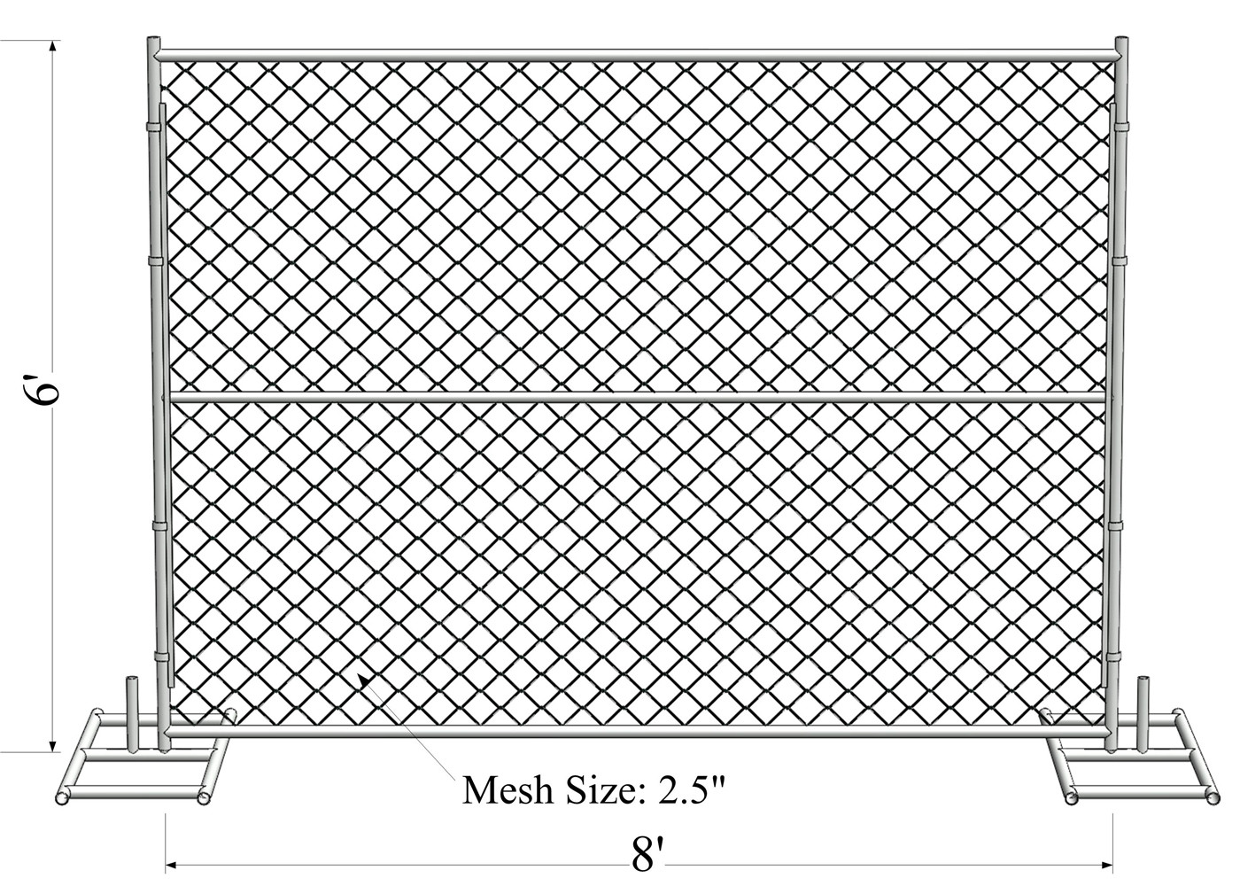 Temporary Construction Fence 6'x12'