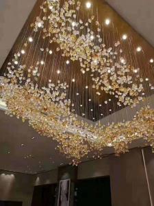China Modern Luxury Glass Gold K9 Crystal Chandelier Interior Living Room Hanging Chandeliers Pendant Lights For Bedroom Hotel wholesale