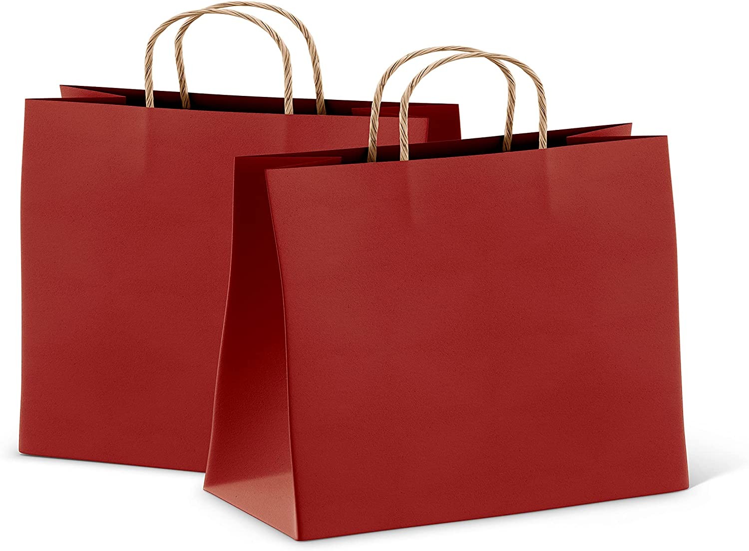Gravure Printing White Brown Matt Paper Kraft Bags Bulk For Shopping