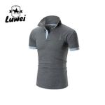 Slim Fit 100 Cotton Polo Shirts Quick Drying Outdoor Short Sleeve