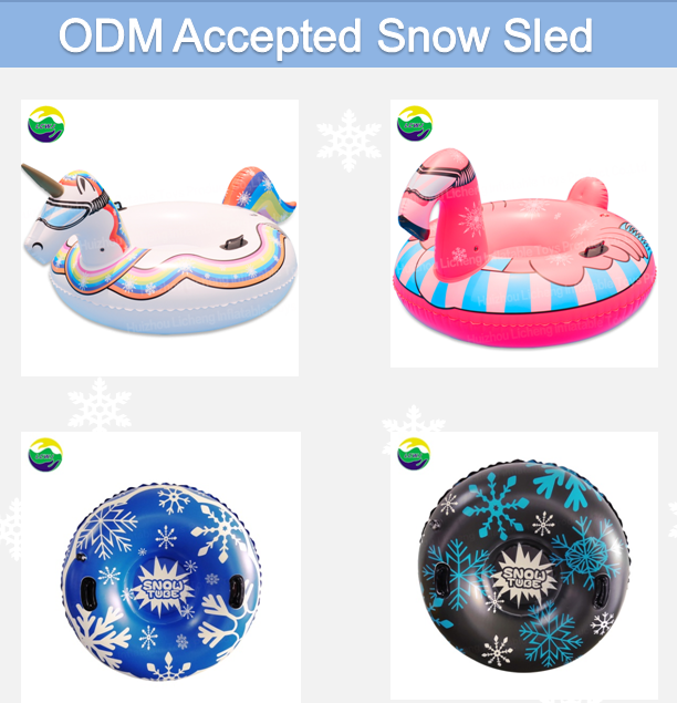 LC Children Outdoor Winter Fun Dinosaur T-rex Sled Foldable Snow Adult Portable Snow Sled Pvc Snow Tube