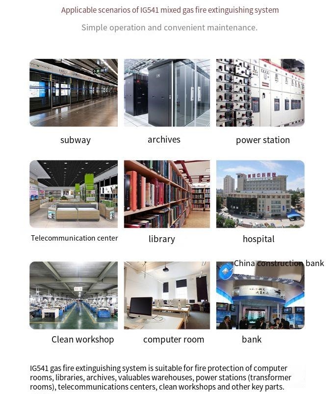 IG541 fire extinguishing gas system does not produce toxic decomposition products