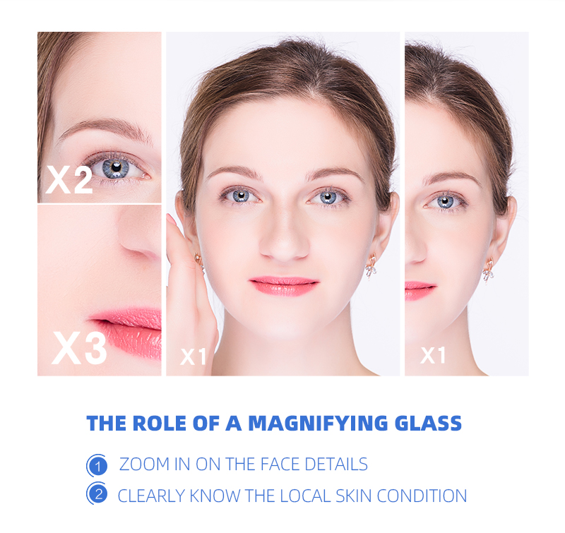 Large size Tri-fold Vanity Makeup Mirror - 1X/2X/3X Magnifying Illuminated GK-SK1813