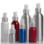 Essential Oil / Lotion Cosmetic Aluminum Bottles , Reusable Cosmetic Pump