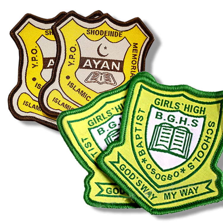 Iron On Backing 2.99in School Uniform Logo Patches Pantone Color