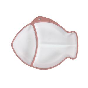 China Modern Fish Shaped Dinner Plates Silicone Baby Feeding Utensils Customized wholesale