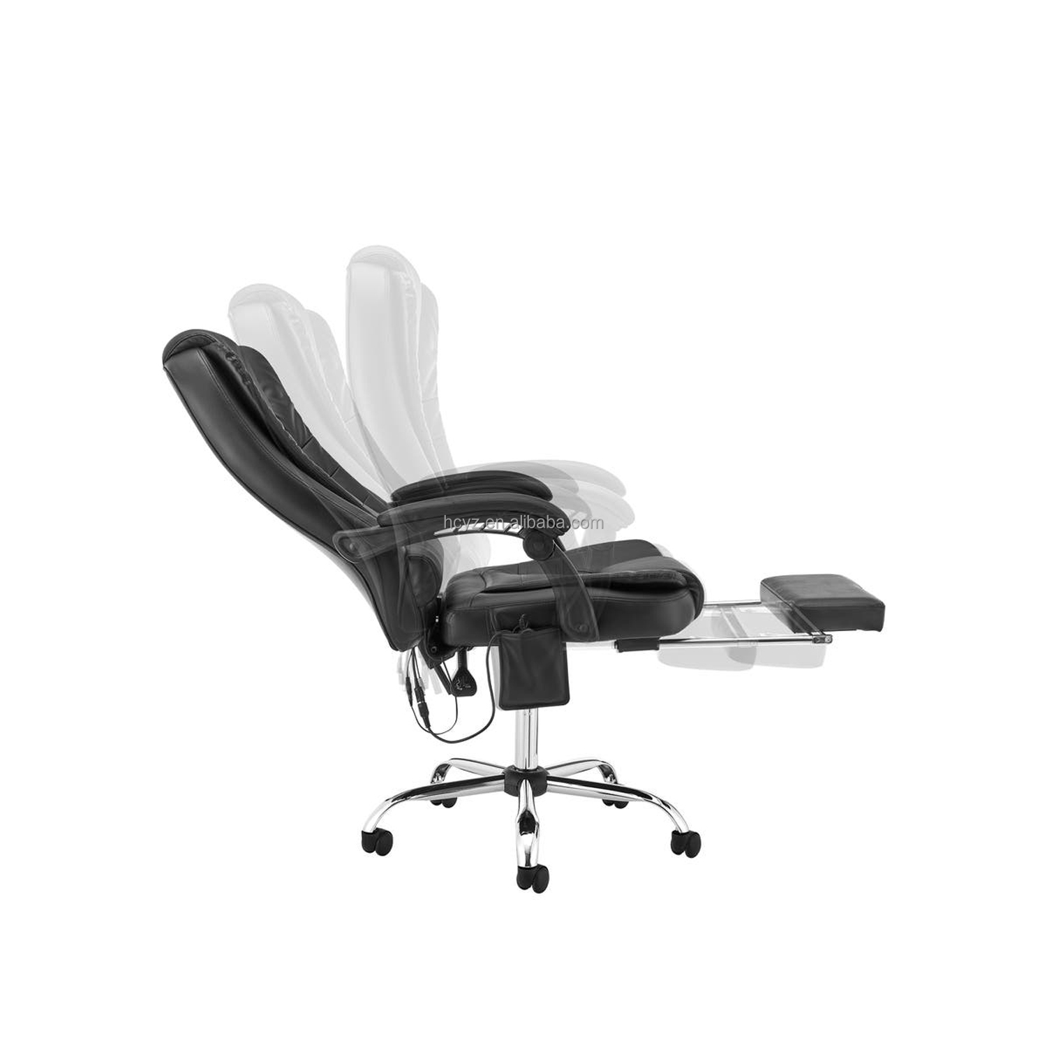 Traditional Design Style Gaming Chair with Heater Function and Synthetic Leather Cover