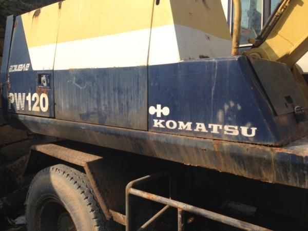 USED KOMATSU PW120 WHEEL EXCAVATOR FOR SALE ORIGINAL JAPAN PW120 USED KOMATSU