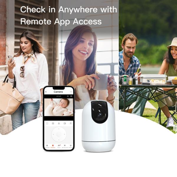 1080p HD Baby Monitor with App, 360° PTZ, Two-Way Audio