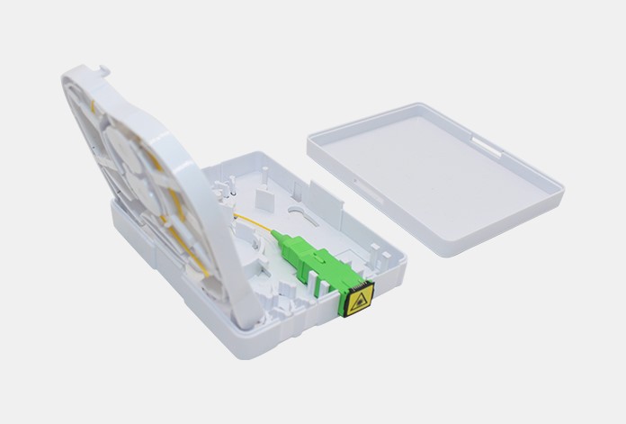 700 2 1 Core Fiber Wall Outlet Box / Fiber Termination Box For FTTH Networks