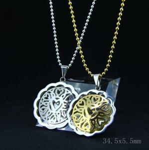 China Fashion High Quality Fashion Stainless Steel Round Shapped Necklace Pendant LPR55 wholesale
