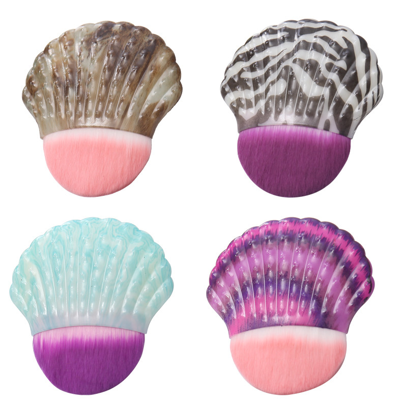 4pc Logo Printed Butterfly Bag Foundation Makeup Brush Set