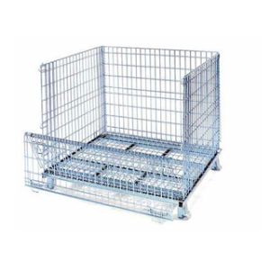 China Large stack welded pallet wire mesh lockable rolling cage wholesale