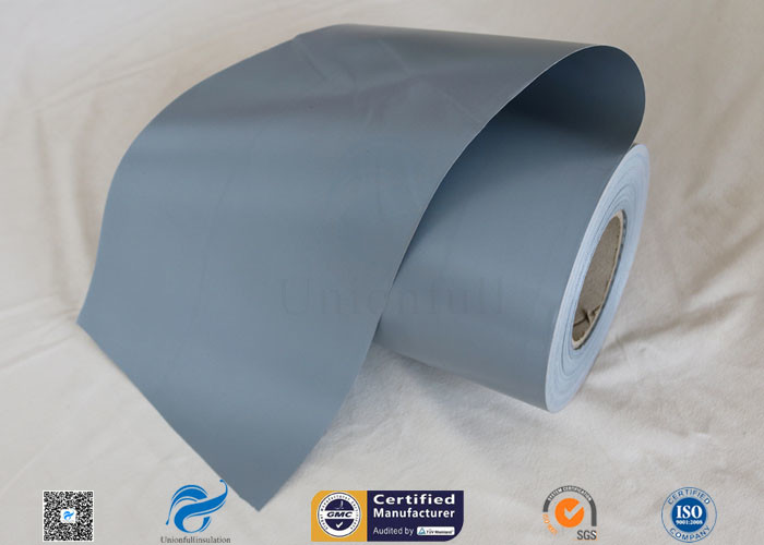Waterproof Grey PVC Woven Fabric fiberglass clothing 7628 0.3MM 20CM Wide