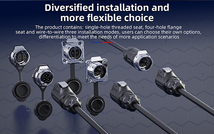 Cnlinko LP-16-3 Pin Ip68 Connector Industrial Plastic and Metal Wiring Screw Waterproof Aviation Plug Connector 3 Pin Plug