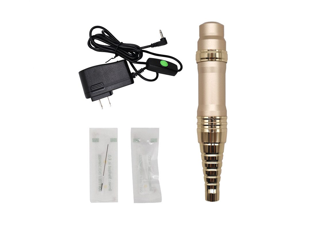 Gold Copper 10V Microblading Pen Permanent Cosmetic Tattoo Machine