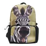 3D animal print pattern 17 inch backpack student personality fashion trend