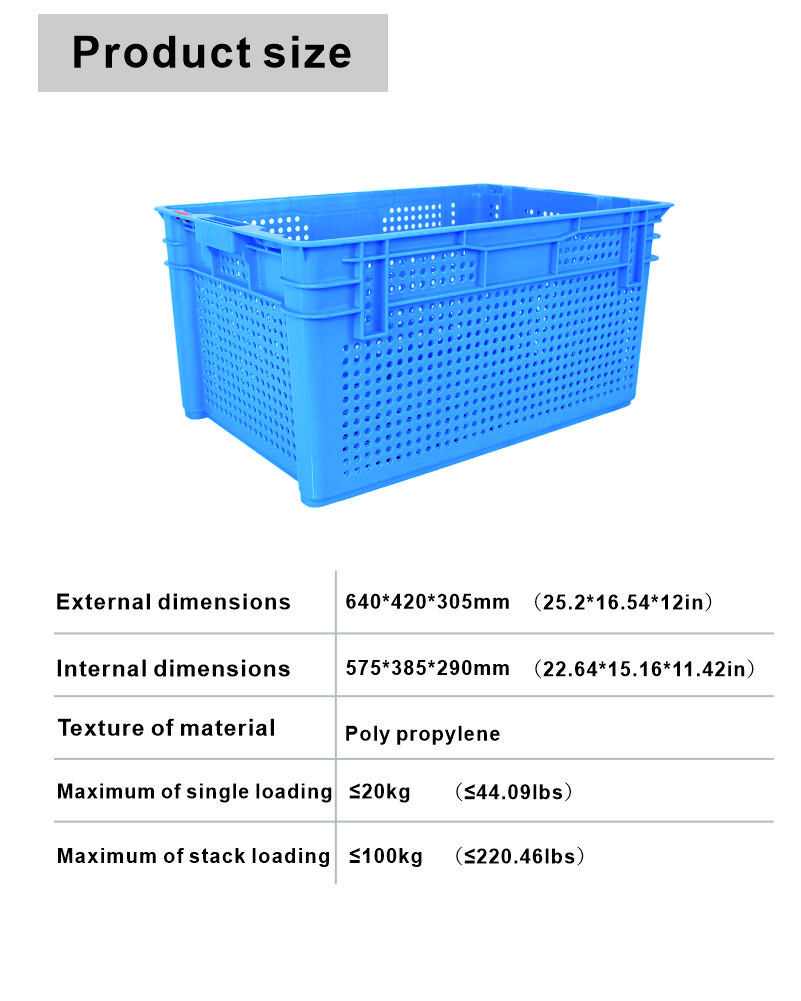 Plastic Crate Stackable Heavy Duty and Eco-Friendly for Logistic Transport Efficiency
