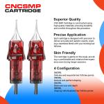 Stainless Steel Tattoo Needles Sterilized Red Cartridges for Permanent Tattoo