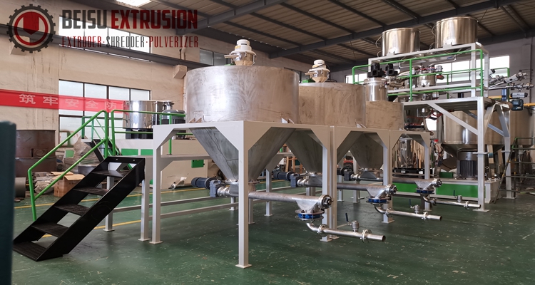 Fully Automatic 2000kg/h Pvc Mixer Machine With Online Dosing System