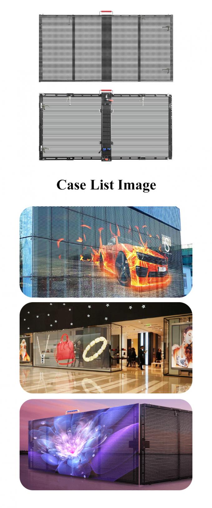 GS7.8 15.6R55T Grille Transparent LED Display Screen Wan 266*250 0