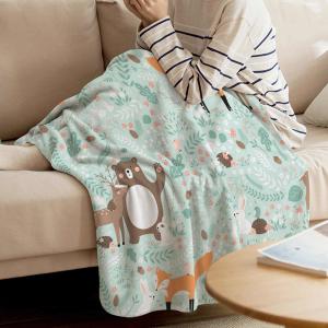 China 100*150cm Printed Flannel Blanket , Polyester Couch Throw Blankets wholesale