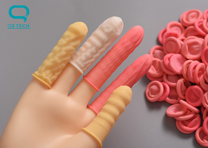 Clean Room Anti Static ESD Finger Cots Latex Powder Free 65mm Length