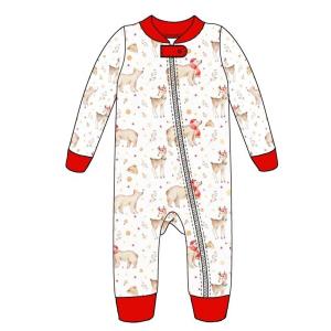 China Custom Christmas baby infant bodysuit combed cotton cute baby clothes Baby Romper wholesale