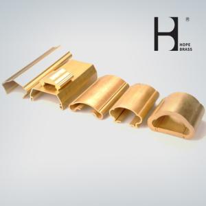 China OEM Brass Bar Rail Fittings , C38500 Brass Rail Profiles For hotel decoration wholesale