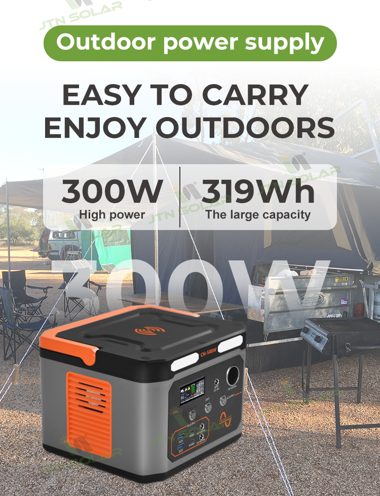 Travel Solar Powered Power Station Camping 1000 Watt LiFePO4 Battery