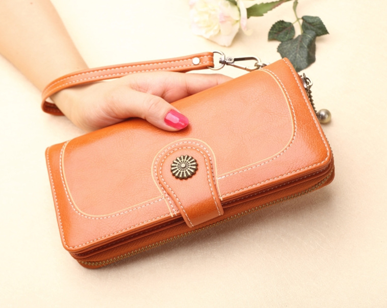 Low MOQ Mix Models Women's Long Zipper Wallet Newest Anti-Theft Selection