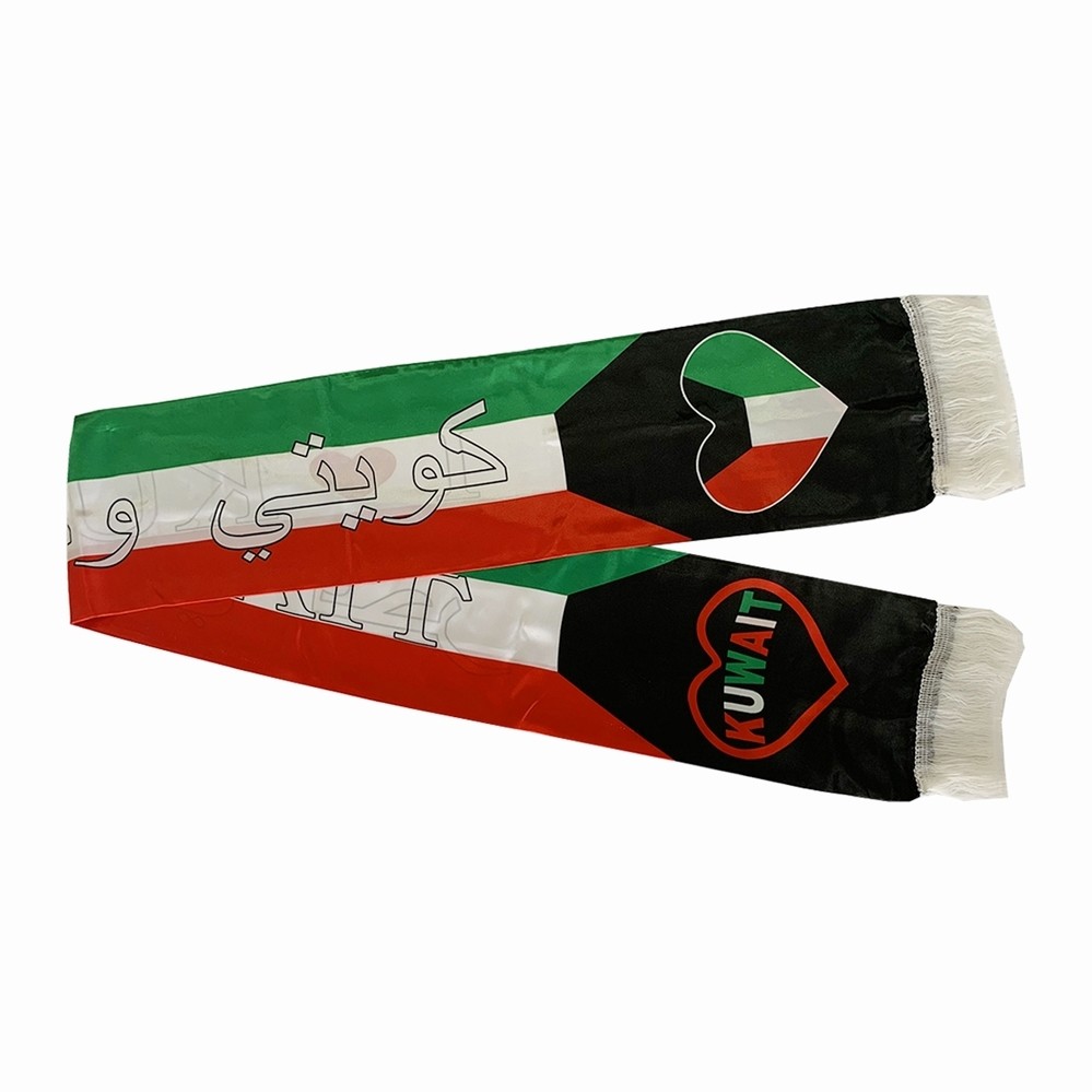 Pantone Color Flag Print Scarf Knitted Polyester Fleece Material