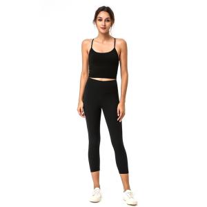 China Women Fitness Clothing Yoga Apparel Camisole Lady Cross Back Bra Vest Tank Top Underwear wholesale