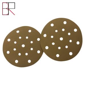 China Green Round 5'' Adhesive Backed Sandpaper Sheets For Grinding wholesale