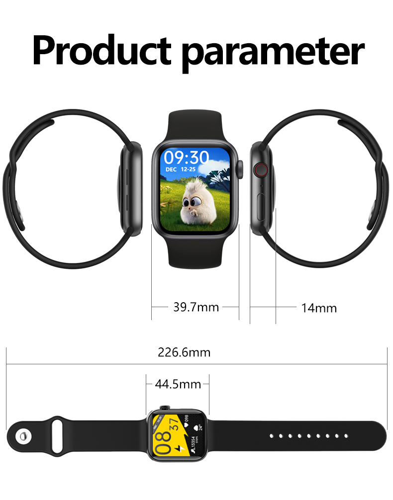 W13+ Android Ios Smart Watch 1.6inch Lithium Polymer Battery IP67 WearFit Pro Rubber Band