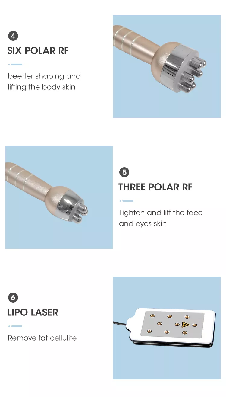 2021 New Arrival 6 In 1 40K Cavitation Vacuum Radio Laser Massager lipo Laser Slimming Machine