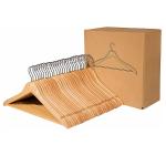 Retro Wooden Suit Hangers Four Color Optional Solid Wood Hanger