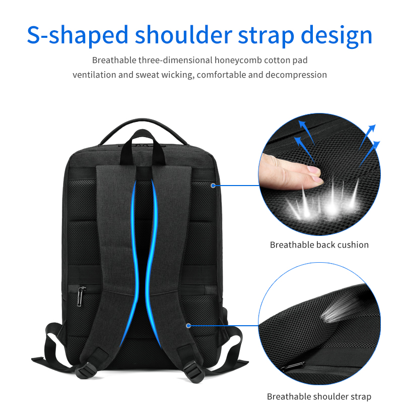 Factory wholesale waterproof USB Charging bagpack Notebook Laptop Back pack leisure travel USB Backpack bag school backpack