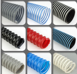 PVC Reinforced Flexible Corrugated Electrical Conduit Pipes Spiral Tube High Strength