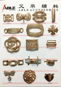 China Golden Accessories Zinc Alloy Buckle For Shoe Parts , Dance Shoe Buckles wholesale