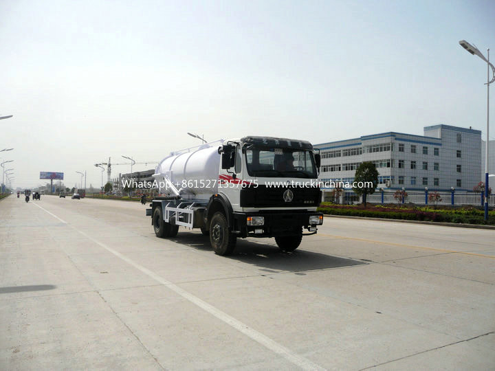 Beiben Septic Tanker Vacuum Truck / Sewer Cleaning Vehicles WhatsApp:+8615271357675