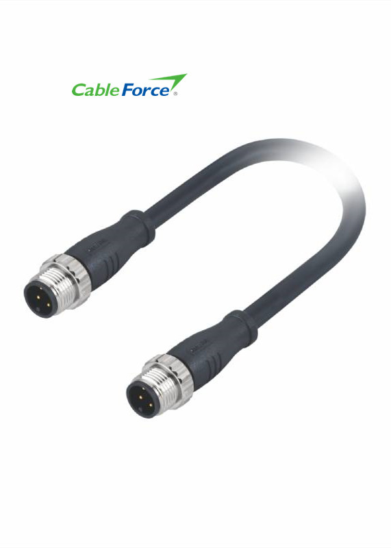 3 Pin Right Angled Field Wireable M8 Connector PA66 GF IP67 Female
